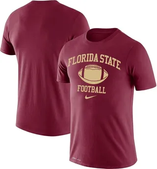 Men's Nike Garnet Florida State Seminoles Retro Football Lockup Legend Performance T-shirt