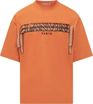Lanvin Logo Embroidered Crewneck T-Shirt
