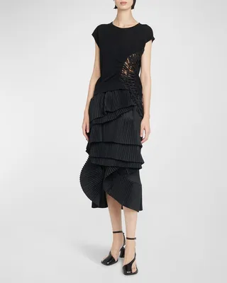 Tayson Cashmere Top with Tied Cutout Detail