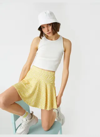 High Rise Ruffle Skort