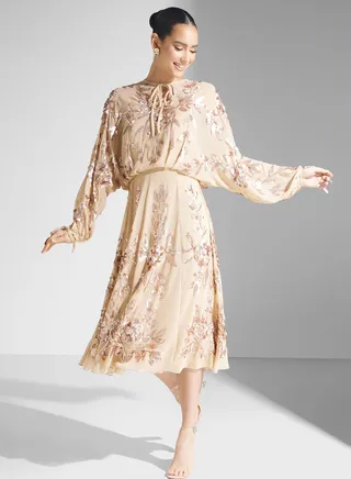 Keyhole Embellished Dress