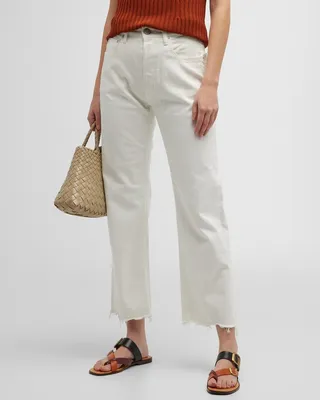 Aurora Wide Straight Crop Jeans