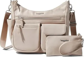 Baggallini Modern Everywhere Vegan Leather Bag (Latte) Handbags