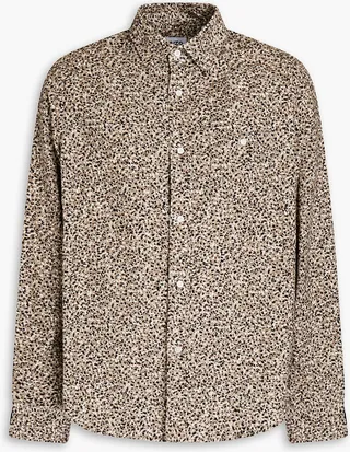Printed cotton-corduroy shirt