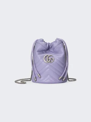 GG Marmont Mini Bucket Bag Lapis Blue