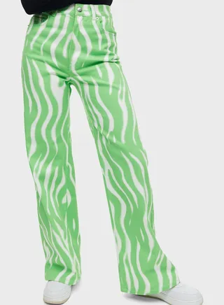 Printed Wide Leg Pants