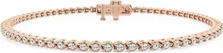 Build Your Own Collection 14K Rose Gold & Natural Diamond Three Prong Tennis Bracelet