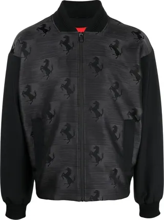 Prancing Horse zip-up bomber jacket