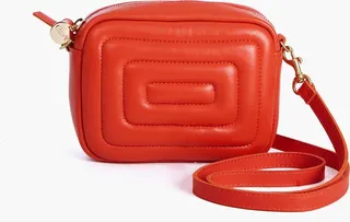 Bright Poppy Channel Quilted Lucie Crossbody