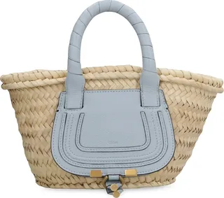 Chloé Marcie Logo Embossed Basket Bag