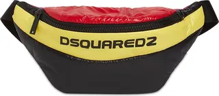 Shiny logo padded nylon belt bag