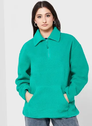 Zip Pocket Detail Knitted Sweater