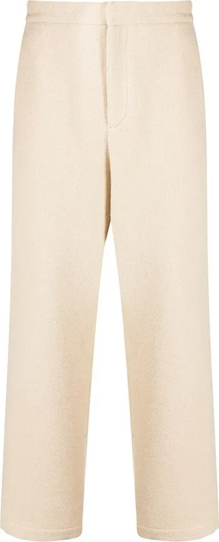 Straight-Leg Cropped Trousers