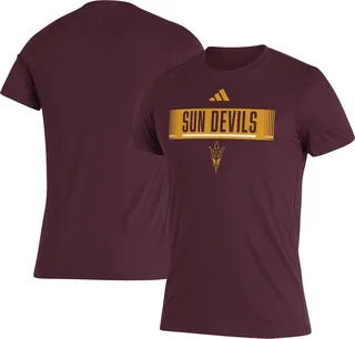 Men's adidas Maroon Arizona State Sun Devils Wordmark Tri-Blend T-shirt
