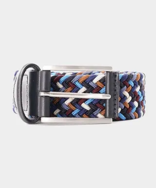 Anderson's Stretch Woven Belt In Navy Mix