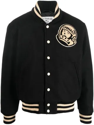 Striped Logo Bomber-Jacket