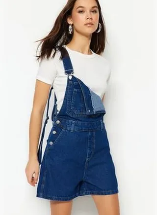 Denim Strappy Overalls