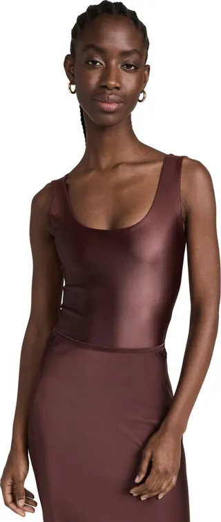Commando Matte Metallic High-Cut Thong Bodysuit