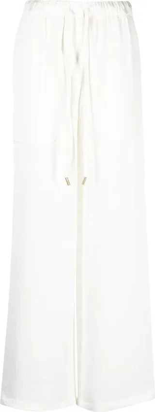 Drawstring Straight-Leg Trousers
