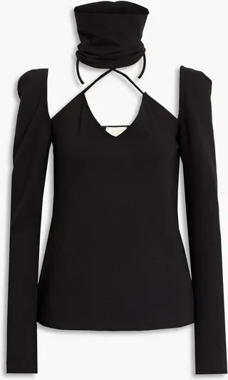 Cutout cady turtleneck top