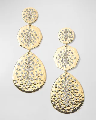 Stardust Hammered Crazy-8 Earrings with Diamonds