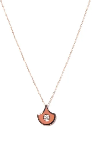 Coral Fish For Love Pendant Necklace (18K Rose Gold and Diamond)
