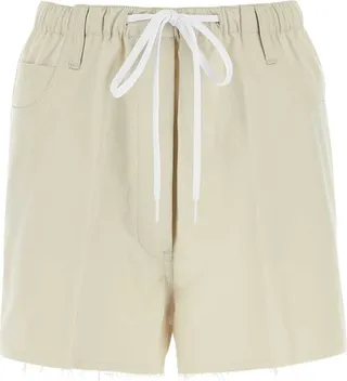 Miu Miu Mid-Rise Drawstring Shorts