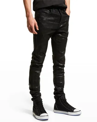 Men's Waxed Skinny Jeans