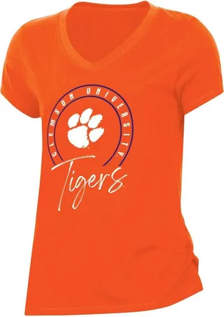 NCAA Clemson Tigers Women's V-Neck T-Shirt - M