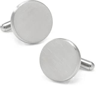Brushed Stainless Steel Cuff Links
