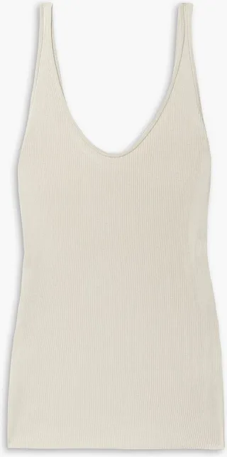 Ribbed silk tank