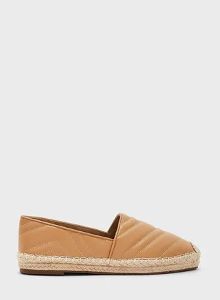 Zig Zag Quilted Flat Espadrille