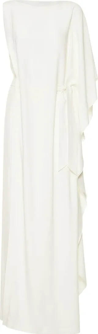 Enver satin belted long dress