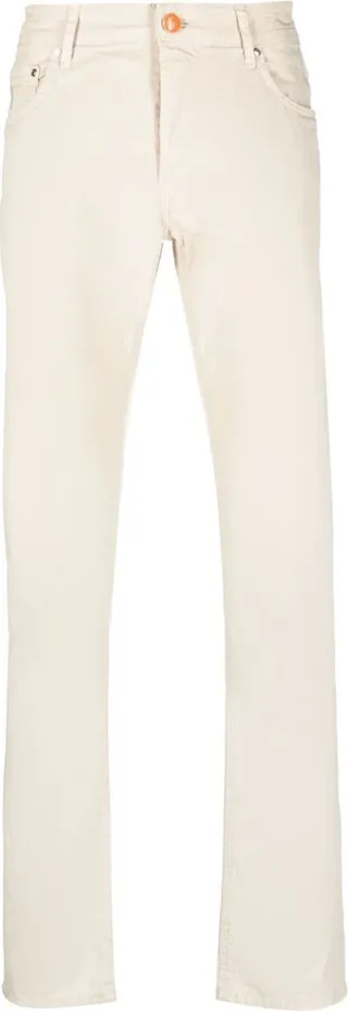 Stretch-Cotton Straight-Leg Trousers