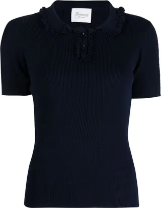Rimini ruffled-detail polo top