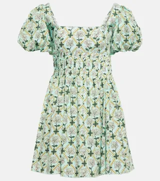Caramelo Herbal cotton poplin minidress
