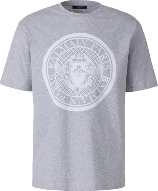 Balmain Logo Printed Crewneck T-Shirt