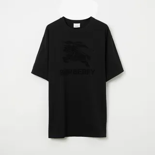Burberry Embroidered EKD Cotton T-shirt Size: L