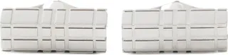 Check-Engraved Logo Cufflinks