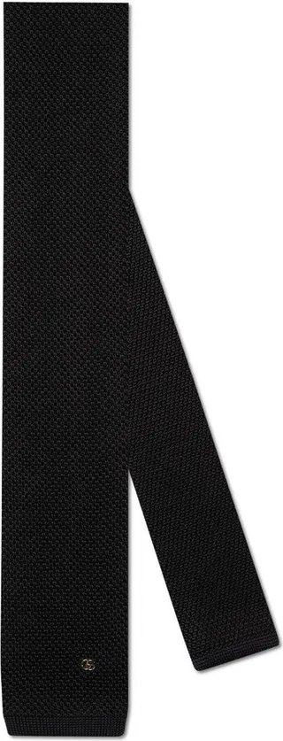 Knitted silk Double G tie