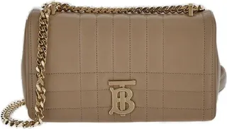 Burberry Lola Logo Plaque Quilted Shoulder Bag