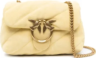 Padded Suede Shoulder Bag