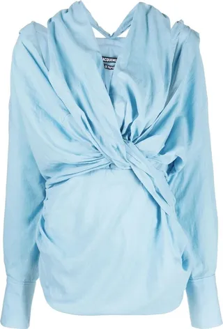 Knot-Detail Shirt Dress