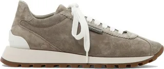 Brunello Cucinelli Round-Toe Lace-Up Trainers
