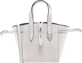 Net textured leather handbag