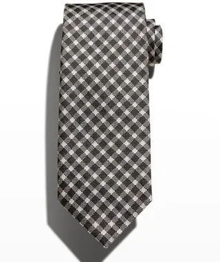 Men's Check Jacquard Classic Silk Tie