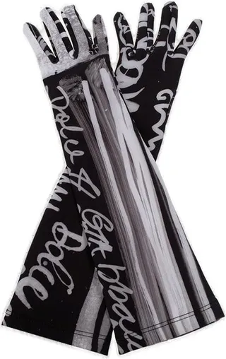 Dolce & Gabbana Graphic Print Long Gloves