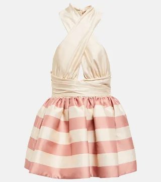 High Tide striped silk minidress