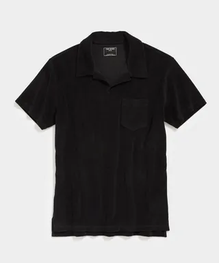 Terry Montauk Polo in Pitch Black