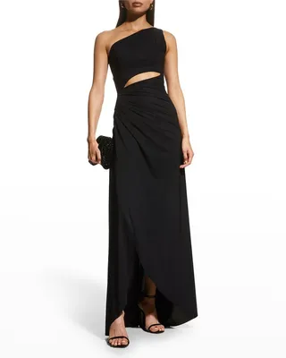 Zelmira One-Shoulder Maxi Cutout Dress